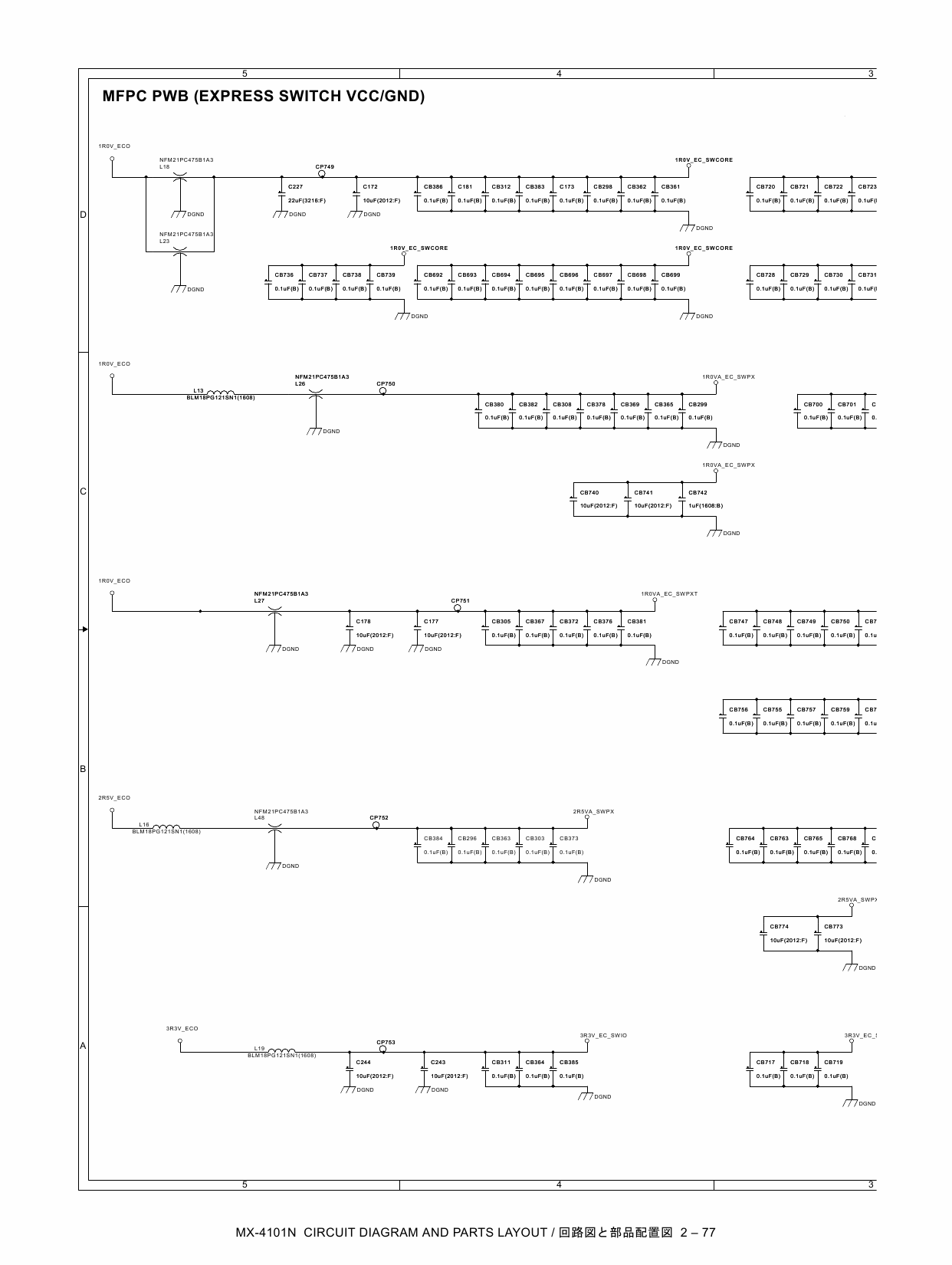 SHARP MX 3600 4100 4101 5000 5001 N-FN Circuit Diagrams-5